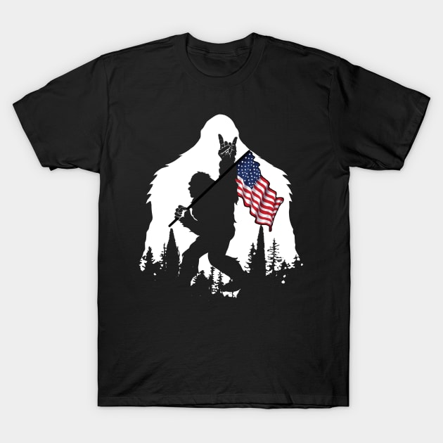 Big Foot - American Proud T-Shirt by Mystik Media LLC